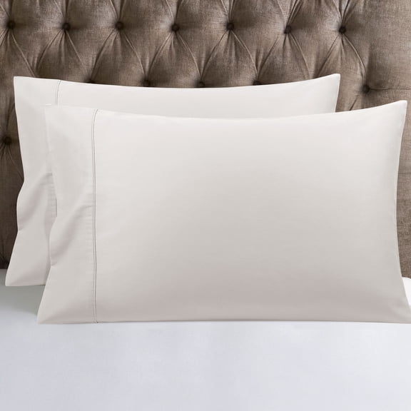 PiccoCasa 2PCS Soft 100% Cotton Pillowcases Envelope Isabelline Queen