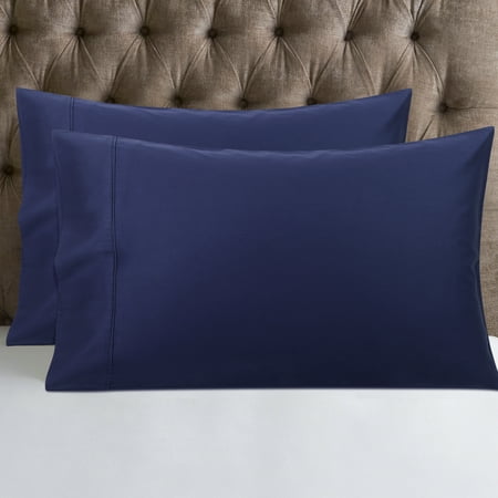 REGALWOVEN Pillowcases Set of 2, Super Soft Cotton Bed Pillow Covers with Envelope Closure Navy Blue King