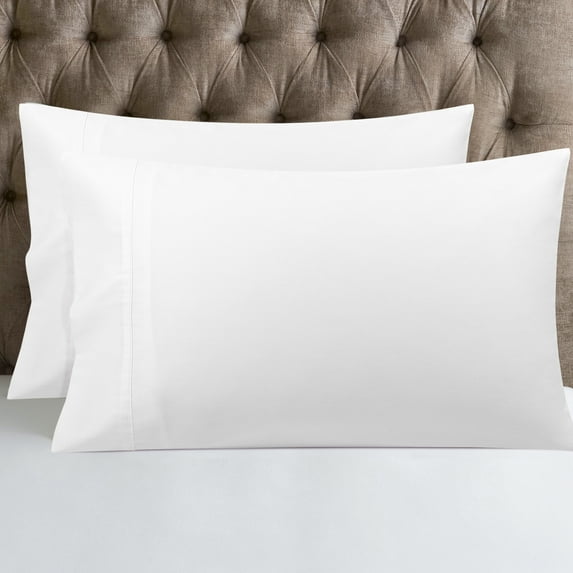 PiccoCasa 2PCS Soft 100% Cotton Pillowcases Envelope White King