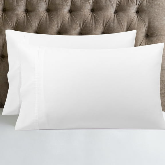 REGALWOVEN Pillowcases Set of 2, Super Soft Cotton Bed Pillow Covers with Envelope Closure White Standard