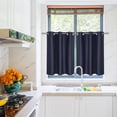 thumbnail image 1 of PiccoCasa 2Pcs Blockout Small Window Curtain Panel Kitchen Curtain, Navy Blue 42 x 36 Inch, 1 of 8