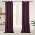 thumbnail image 1 of PiccoCasa 2Pcs Blockout Window Curtain for Kitchen, 42 x 95 inch Burgundy, 1 of 6