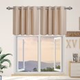 thumbnail image 1 of PiccoCasa 2Pcs Blockout Window Curtain for Kitchen, 52 x 18 inch Beige, 1 of 6