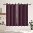 thumbnail image 1 of PiccoCasa 2Pcs Blockout Window Curtain for Kitchen, 52 x 63 inch Burgundy, 1 of 6