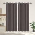 thumbnail image 1 of PiccoCasa 2Pcs Blockout Window Curtain for Kitchen, 52 x 84 inch Brown, 1 of 6