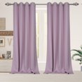 thumbnail image 1 of PiccoCasa 2Pcs Blockout Window Curtain for Kitchen, 52 x 95 inch Purple, 1 of 6