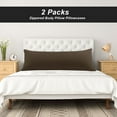 thumbnail image 1 of PiccoCasa 2Pcs Body Pillowcase Soft Microfiber Body Pillow Cover with Zipper Closure, Jumbo Brown, 1 of 7