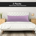 thumbnail image 1 of PiccoCasa 2Pcs Body Pillowcase Soft Microfiber Body Pillow Cover with Zipper Closure, Jumbo Lavender, 1 of 7