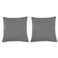 thumbnail image 1 of PiccoCasa 2Pcs Decorative Throw Pillowcases Elastic Zip Up Sofa Cushion Covers, Gray 18"x18", 1 of 6