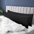 thumbnail image 1 of PiccoCasa 2Pcs Pillow Covers Microfiber Body Zipper Pillowcases Black 20"x54", 1 of 7
