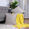 thumbnail image 1 of PiccoCasa 2Pcs Plaids Diamonds Shape Geometric Cushion Cover, 18"x18" Gray, 1 of 6