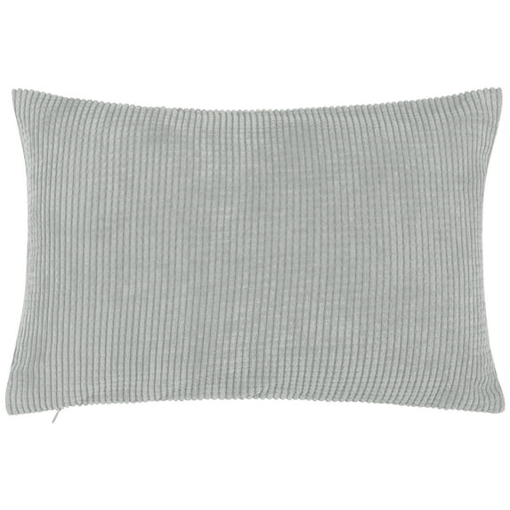 PiccoCasa 2Pcs Retangle Corduroy Throw Pillowcases, Grey, 12" x 18"