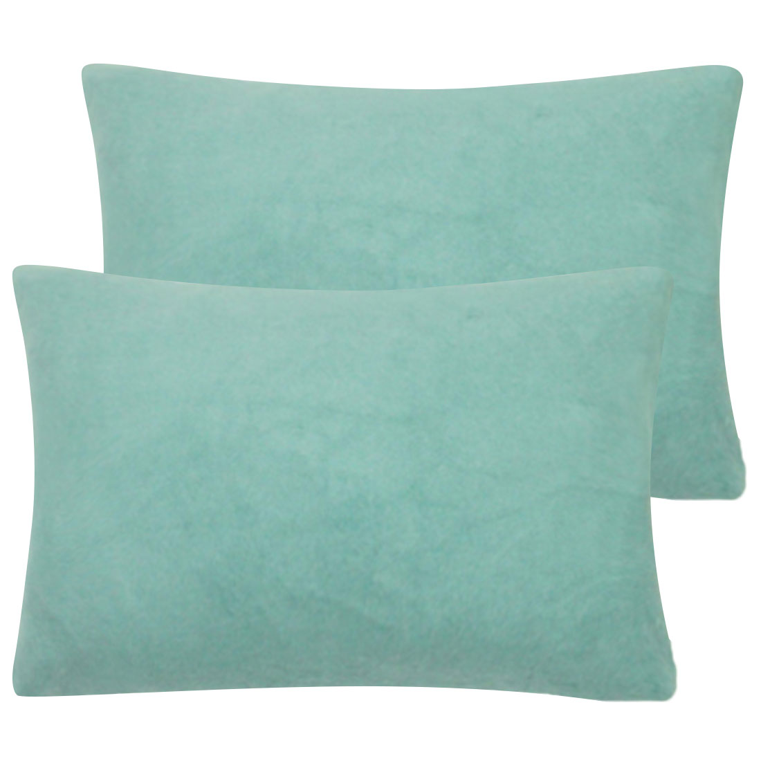 PiccoCasa 2Pcs Soft Viscose Velvet Solid Throw Pillow Covers for Sofa