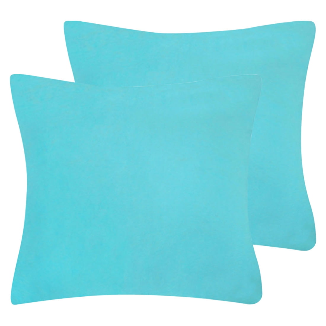 PiccoCasa 2Pcs Viscose Velvet Soft Decorative Throw Pillowcases 24"x24", Aqua