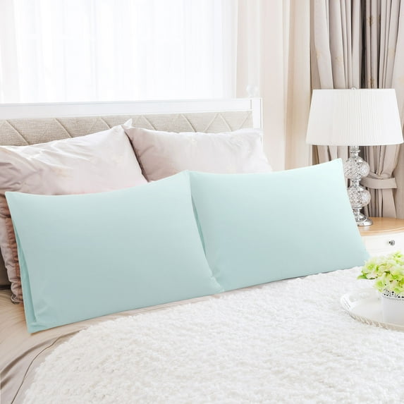 PiccoCasa Microfiber Pillowcases Set of 2 Pillowcases Standard Light Gray 20"x26"