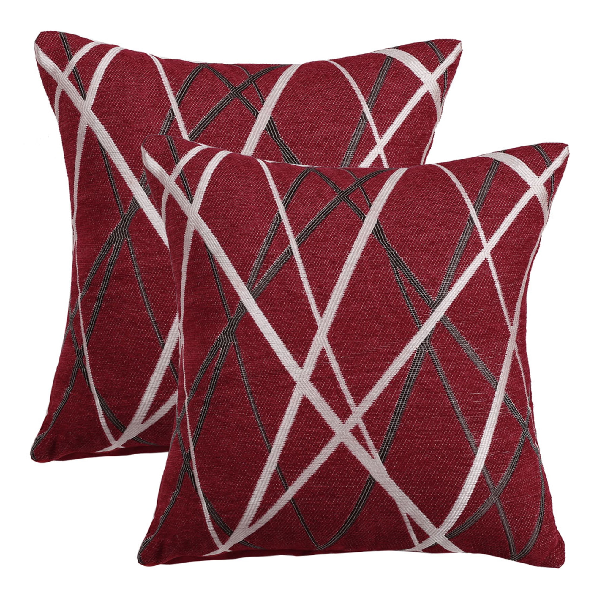 PiccoCasa 2pcs Stylish Simplicity Polyester Cushion Cover Sofa Throw