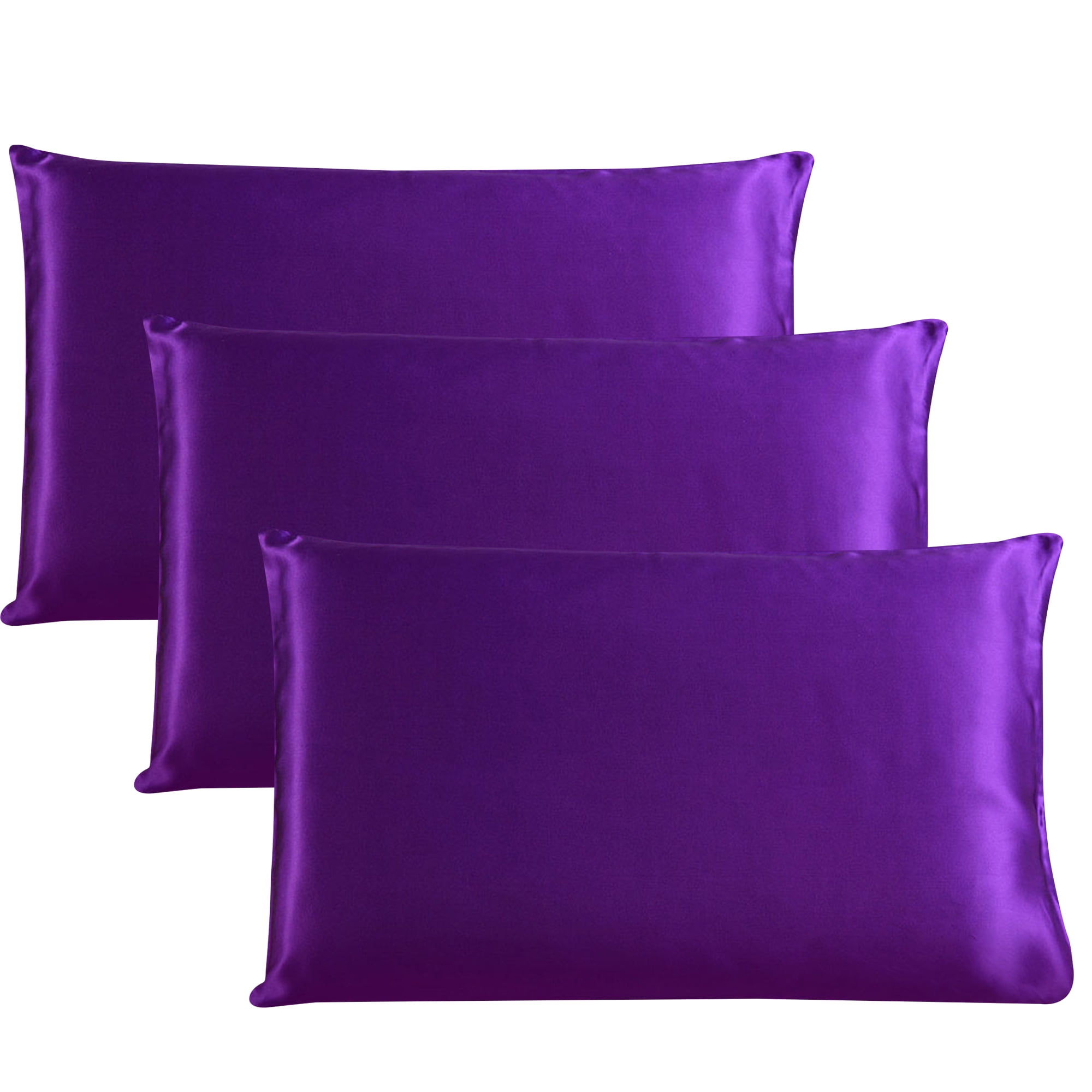 PiccoCasa 3 Pack Silk Pillowcases 19 Momme Silk Pillow Covers with