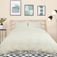 thumbnail image 1 of PiccoCasa 3 Piece Bow Tie Duvet Cover Bedding Set with 2 Pillowcases Queen Beige, 1 of 6