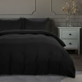 thumbnail image 1 of PiccoCasa 3-Piece Duvet Cover Set with Pompoms Tassel, Queen Black, 1 of 6