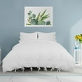 thumbnail image 1 of PiccoCasa 3Pcs Brushed Microfiber Duvet Cover Set Bedding Set with Bowtie, White Queen, 1 of 6