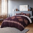 thumbnail image 1 of PiccoCasa 3Pcs Microfiber Duvet Cover Set with Botton Closure and Corner Ties, Full, 1 of 8