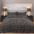 thumbnail image 1 of PiccoCasa 3pcs Comforter Sets Geometric Modern Pattern Duvet Down Comforter Set with 2Piece Pillow Shams Queen, 1 of 7