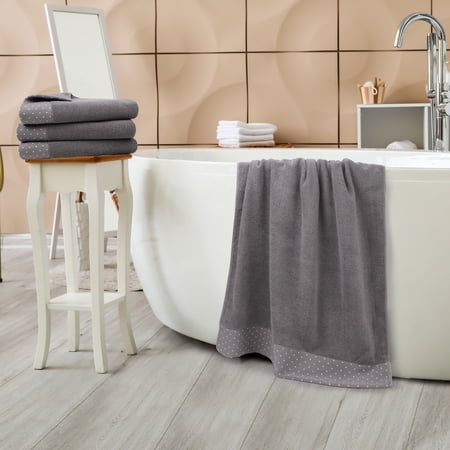 REGALWOVEN Hand Towel Set 27" x 54", Soft 100% Cotton 600 GSM Luxury Towels Taupe Gray 4