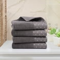 thumbnail image 1 of PiccoCasa 4 Pack Cotton Soft Hand Towel Set 14" x 30"for Bathroom Taupe Gray, 1 of 7