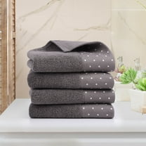 PiccoCasa 4 Pack Cotton Soft Hand Towel Set 14" x 30"for Bathroom Taupe Gray