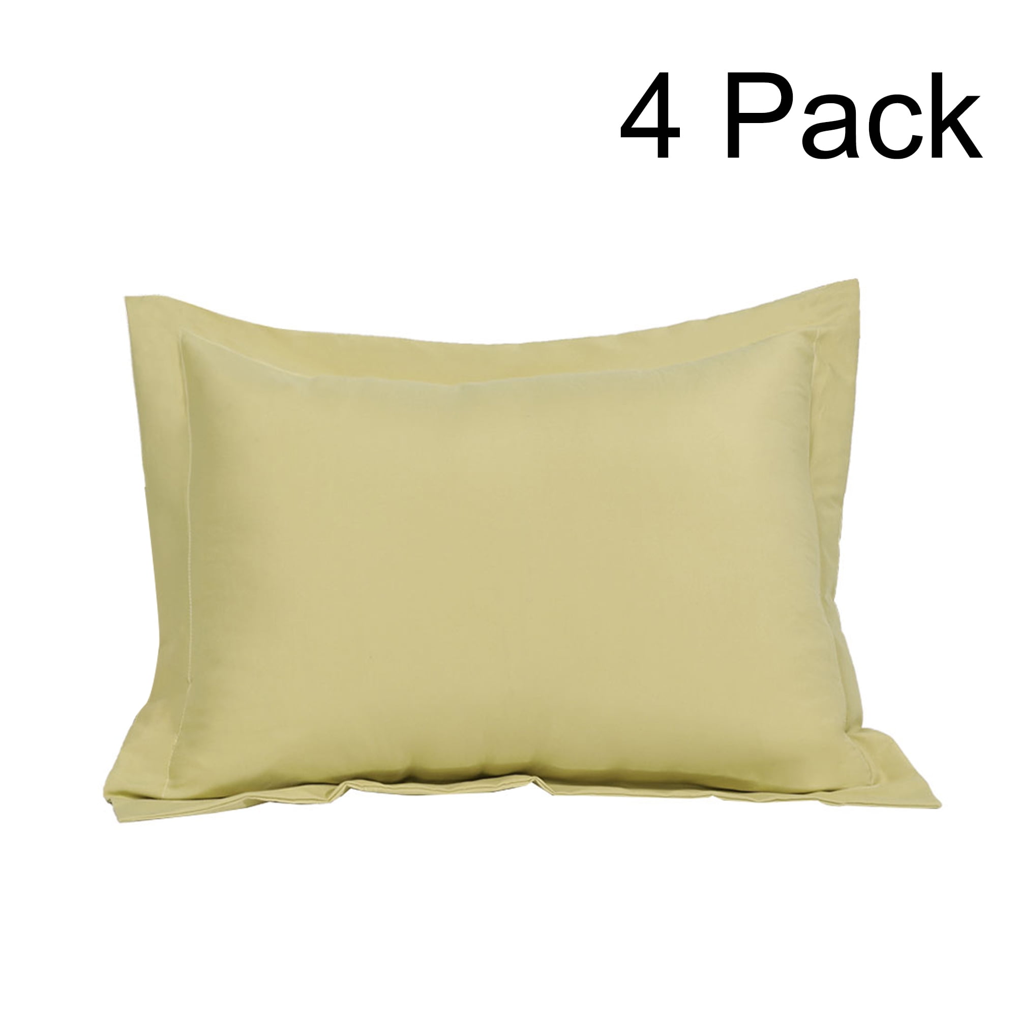 PiccoCasa 4 Pack Pillow Shams Soft 1800 Series Brushed Microfiber