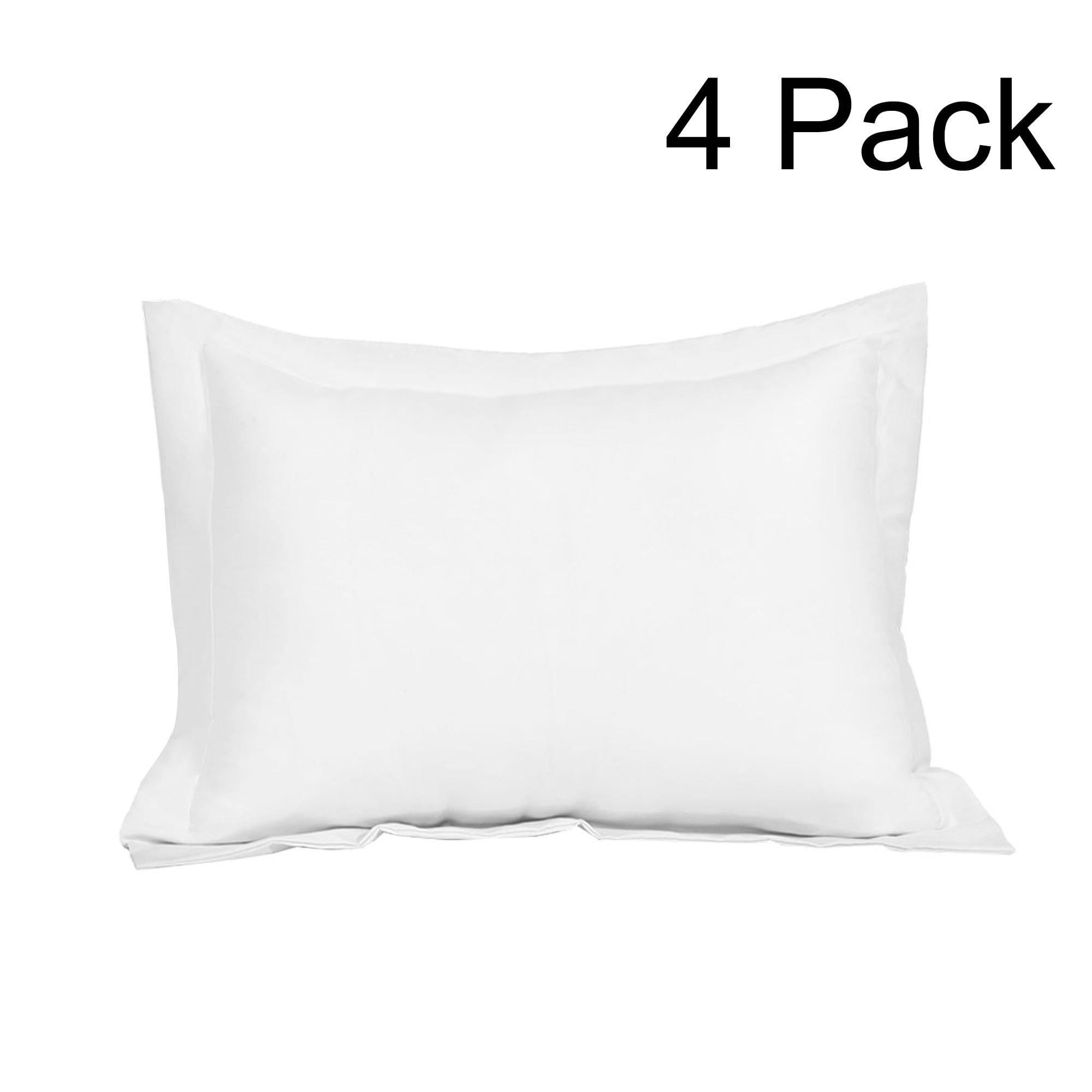 PiccoCasa 4 Pack Pillow Shams Soft 1800 Series Brushed Microfiber