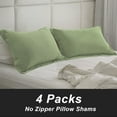thumbnail image 1 of PiccoCasa 4 Pcs Pillowcases Soft Microfiber Pillow Shams King Sage, 1 of 7