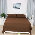 thumbnail image 1 of PiccoCasa 4 Pieces Brushed Microfiber Bed Sheet Set, Full Coffee Color, 1 of 8