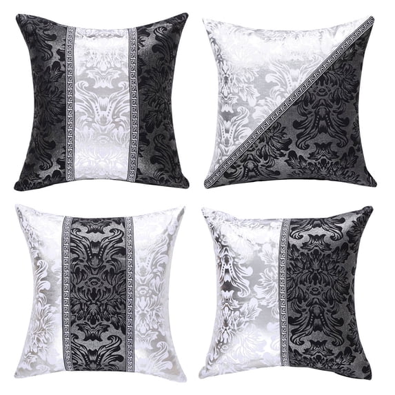 PiccoCasa 18"x18" Cushion Covers Vintage Floral Printed Throw Pillow Covers Set of 4, #5