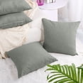 thumbnail image 1 of PiccoCasa 4Pcs Faux Linen Throw Pillow Covers, 20 x 20 inch, Pale Gray, 1 of 6