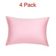 thumbnail image 1 of PiccoCasa 4Pcs  Silky Satin Pillowcases Zippered Pillow Covers King Blush, 1 of 7