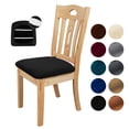 thumbnail image 1 of PiccoCasa 4Pcs Velvet Stretchable Chair Seat Covers, 18"x18" Black, 1 of 6