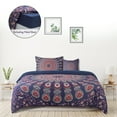 thumbnail image 1 of PiccoCasa 4pcs Polyester Duvet Cover Set Bohemian Bedding Set, Red Twin, 1 of 7