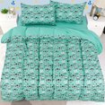 thumbnail image 1 of PiccoCasa 5 Piece Kids Duvet Cover Bedding Set Cartoon Pattern Queen Green, 1 of 6