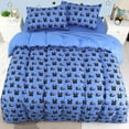 thumbnail image 1 of PiccoCasa 5 Piece Kids Duvet Cover Bedding Set Monster Pattern Full Navy Blue, 1 of 6