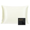 thumbnail image 1 of PiccoCasa 550 Thread Count Silk Pillowcase, Beige Queen(20"x30"), 1 of 6