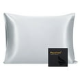 thumbnail image 1 of PiccoCasa 550 Thread Count Silk Pillowcase, Silver Gray Queen(20"x30"), 1 of 8