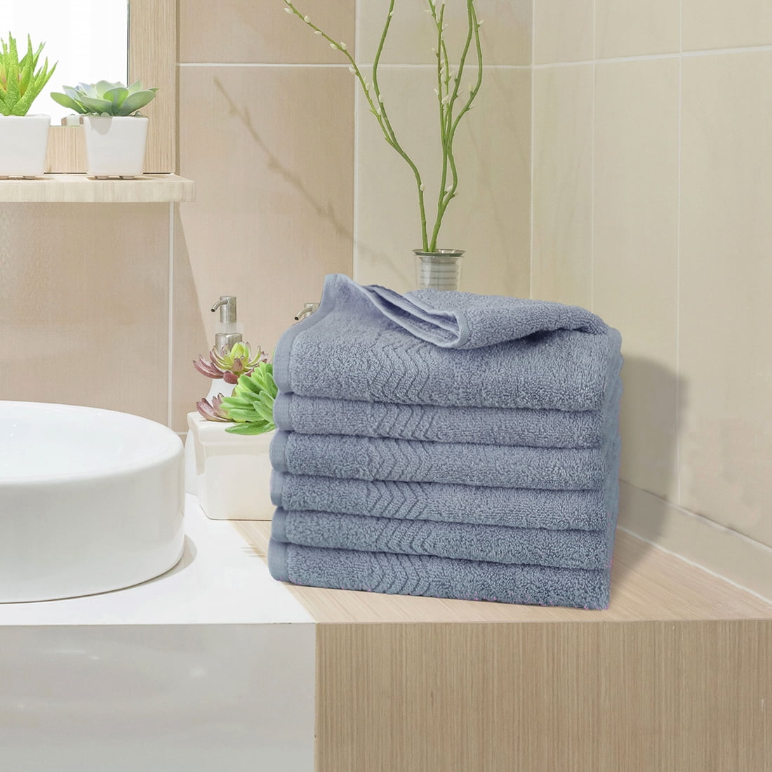 Piccocasa Hand Towel Set Soft 100% Combed Cotton Luxury Towels