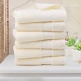 thumbnail image 1 of PiccoCasa 6 Pack Cotton Soft Hand Towels Set for Bathroom 13" x 29" Beige, 1 of 7