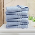 thumbnail image 1 of PiccoCasa 6 Pack Cotton Soft Hand Towels Set for Bathroom 13" x 29" Blue, 1 of 7