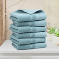 thumbnail image 1 of PiccoCasa 6 Pack 100% Cotton Hand Towel Set 14"x30",Soft and Absorbent Towels Saxe Blue, 1 of 7