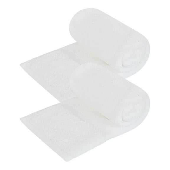 PiccoCasa 750GSM 100% Cotton Hand Towel for Bathroom, Set of 2 White