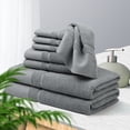 thumbnail image 1 of REGALWOVEN Combed Cotton 8 Piece Towel Set, Soft 600 GSM Luxury Absorbent Towels for Bathroom Gray, 1 of 8