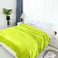 thumbnail image 1 of PiccoCasa 90"x108" Lightweight Blanket Fuzzy Microplush Fleece Bed Blanket, Green Yellow, 1 of 6