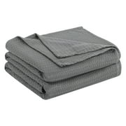 PiccoCasa Bamboo Fiber Blanket Cooling Breathable Bed Blanket Dark Gray Queen
